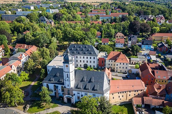 Blick Richtung Süden über den Stadtpark mit AugustinerSaal