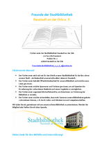 Antrag auf Mitgliedschaft im Förderverein „Freunde der Stadtbibliothek Neustadt an der Orla e.V.“