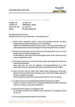Personenstandsrecht - Anfrage der Ostthüringer Zeitung