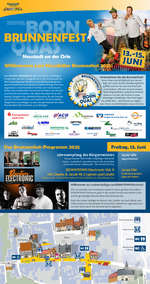 Festprogramm und Veranstaltungsgelände des diesjährigen Brunnenfestes