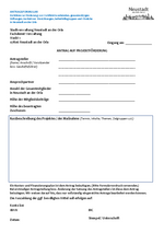 Antrag auf Projektförderung von Wohlfahrtsverbänden, gemeinnützigen Stiftungen, karitativen Einrichtungen, Selbsthilfegruppen und Ähnliche